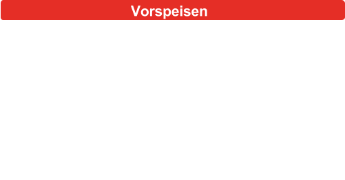 AWeichkse mit Ei im Fladenbrot 5,00  BVegetarischer Dner mit Kse 4,50  CToast 5,00  mit Salami, Weichkse und Pizzakse berbacken DThunfisch mit Kse und Tomaten 5,00  EPizzabrot mit Knoblauch 4,00  FFladenbrot mit Zaziki oder Spezialsoe3,00  GDnerbox 6,00  mit Pommes oder Salat und Spezialsoe a-c-g-k a-c-g-k a-c-d-g-1-3 d-g a-c-g a-c-g-k a-c-g Vorspeisen